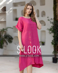 Mini Dress -ميني دريس كتان