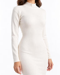 Slim Fit Dress - فستان تريكو صوف