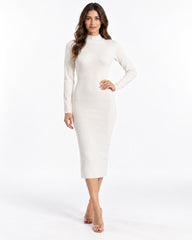 Slim Fit Dress - فستان تريكو صوف