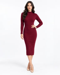 Slim Fit Dress - فستان تريكو صوف