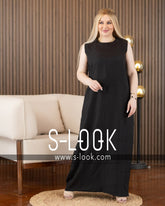 Sleeveless Linen Dress- فستان بيزك كت