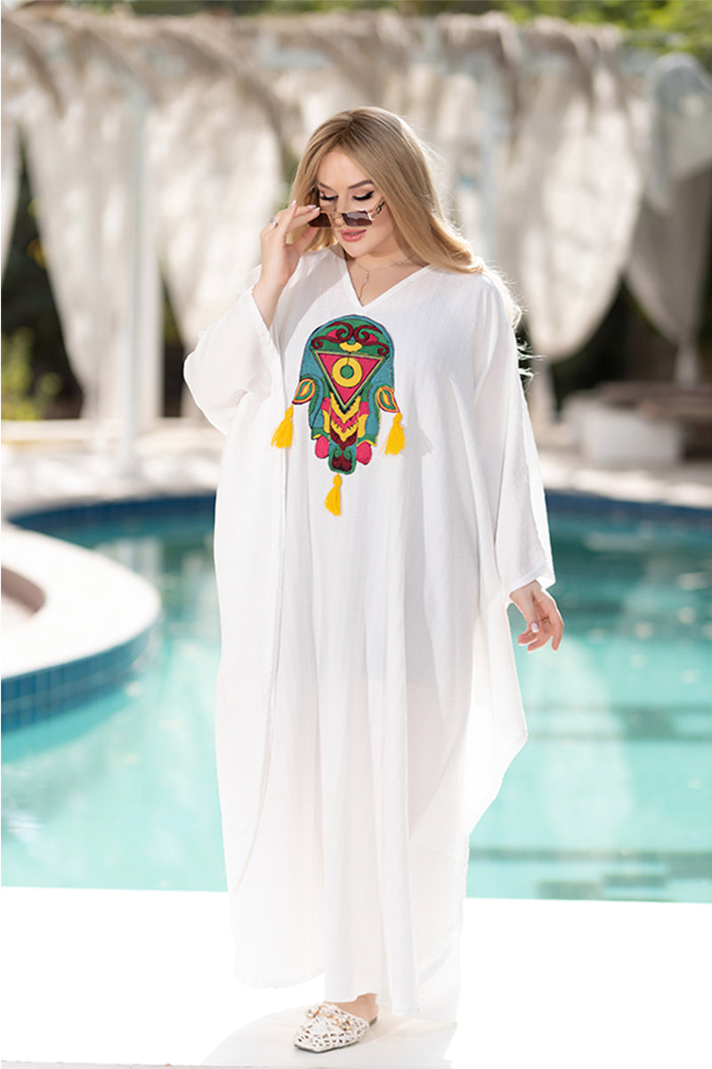 CY Dress with Oriental hand . HR