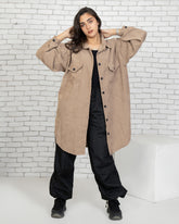 ribbed shirt with pockets