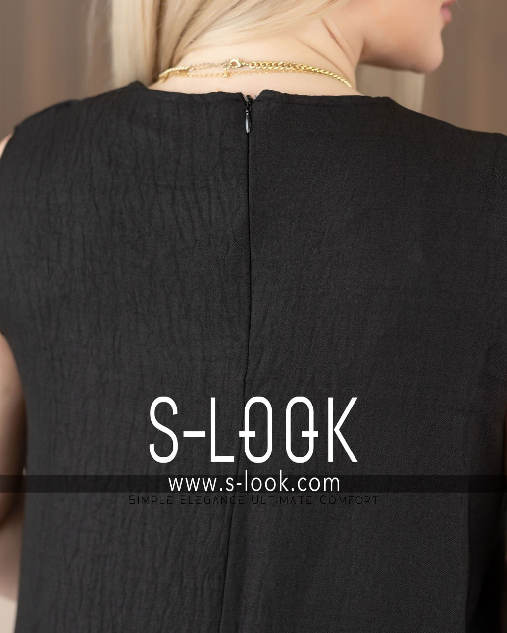 Sleeveless Linen Dress- فستان بيزك كت