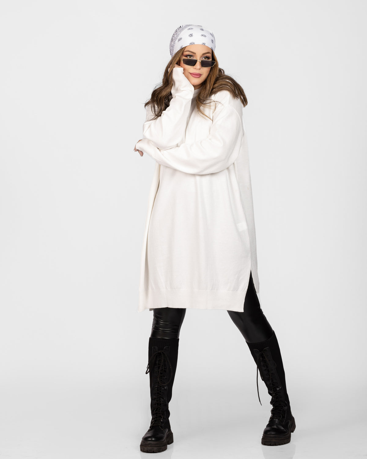 بيزك دريس - فستان شتوي فري سايز حتى 100 كيلو