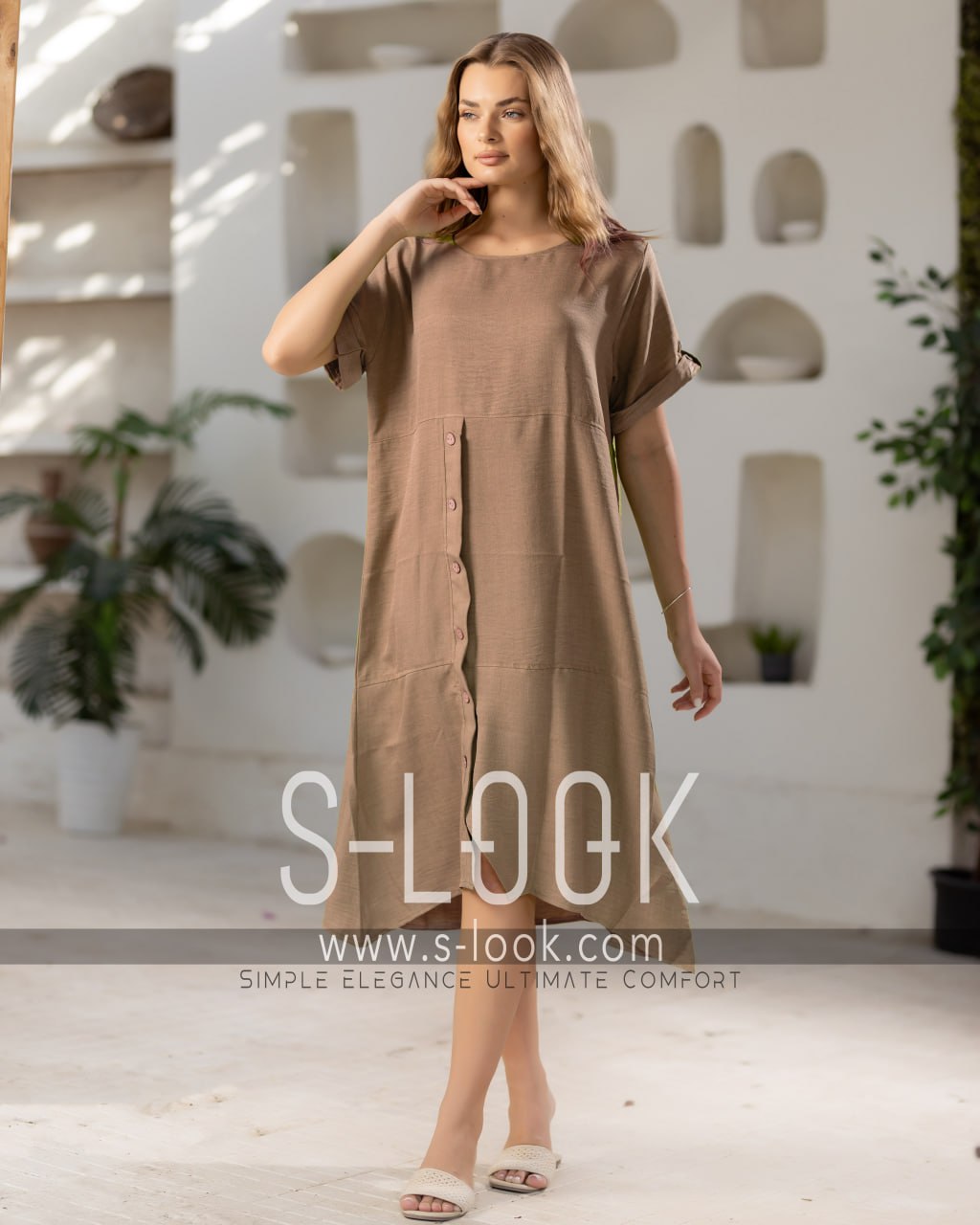 Mini Dress -ميني دريس كتان